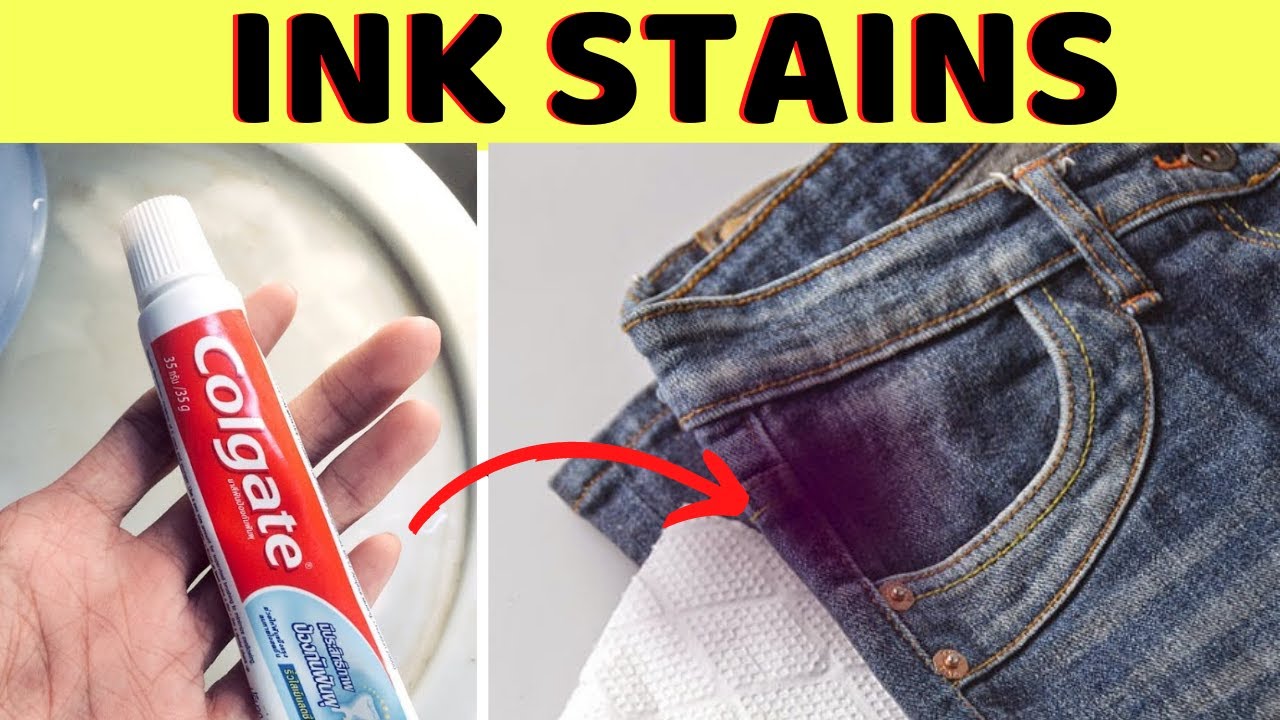 How to Remove Dried Pen or Ball Pen Ink Stains From Denim Jeans Using ...