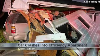 No one hurt when SUV crashes into Coon Valley residence
