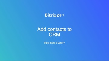 Add contacts to CRM