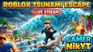 BIGGEST TSUNAMI EVER!! 😱 99% Fail To Escape ! roblox is live 🔥 #Shorts #youtubeshorts