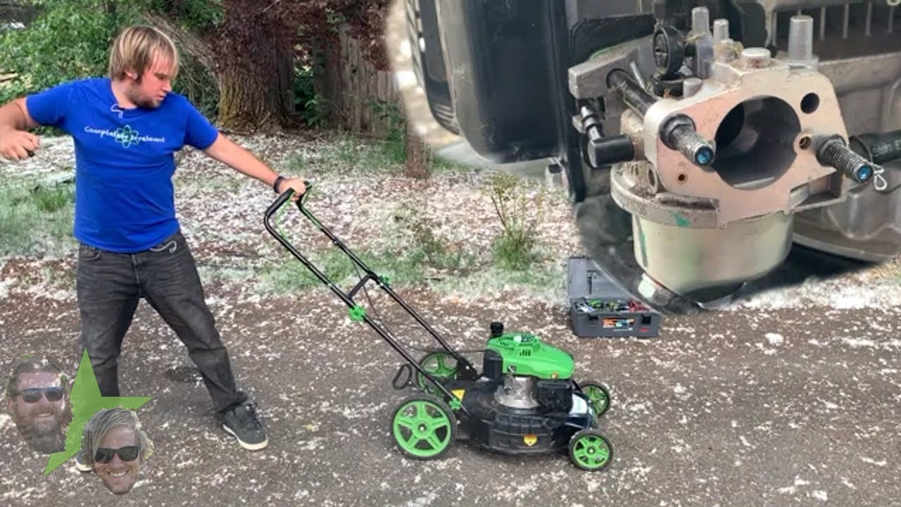 Lawnmower Fix! Carb. Clean & Spark Plug YouTube