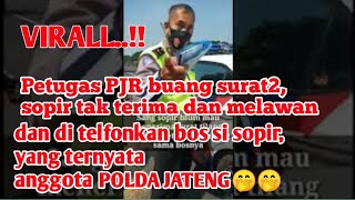 ABANG JAGO SUPIR TRUK AYAM VS OKNUM PJR YANG BUANG SURAT-SURAT KENDARAAN