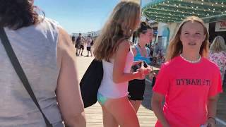 Walking on the boardwalk in Ocean City, New Jersey