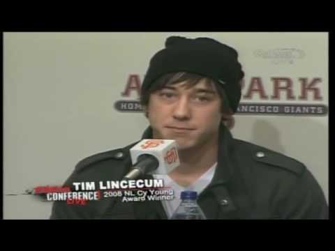 Tim Lincecum 2008 Cy Young Award Winner Press Conf...