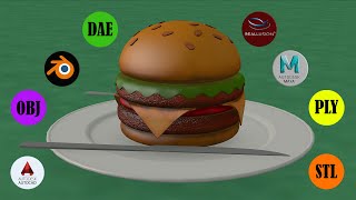 Burger 3d Model | BILAL CREATION