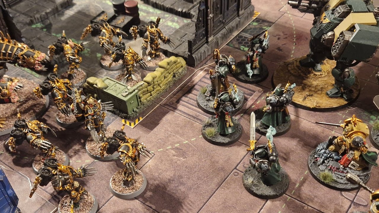 Chaos Space Marines Vs Dark Angels Warhammer 40k 2000 Point Battle ...