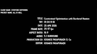 Key Skills: Constrained Optimisation with Bordered Hessian Methods