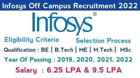 Infosys Off Campus Hiring 2022 | Eligibility Criteria | Selection Process