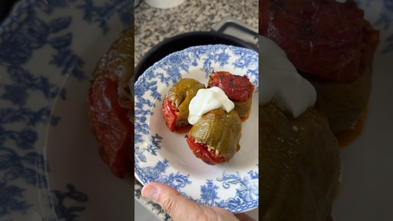 Biber dolmasını böyle deneyin👌🤩 #keşfet #tarif #shortvideo #dolma #biberdolması #akşamyemeği