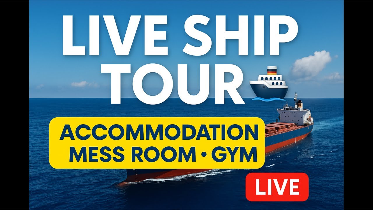 Live Ship Tour 🚢 | Mess Room + Gym + Accommodation | Deep Ocean Life 🌊
