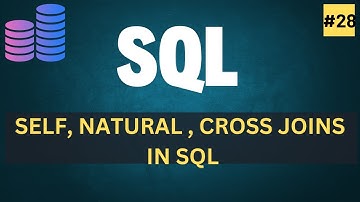 SQL SELF NATURAL CROSS JOINS#SQLCourse #LearnSQL #DataAnalysis #SQLTables #SQLBasics