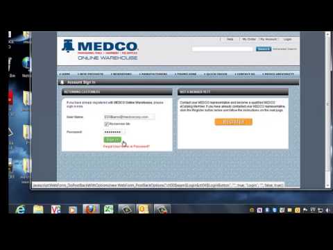 Registration Tutorial: MEDCO Online Warehouse