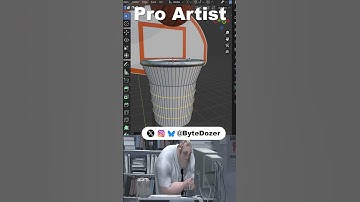 Noob vs Pro artist: Making a BBall Hoop #blendertutorial #blender #blendercommunity #blender3d #b3d