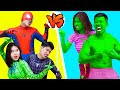 Hulk Family Vs Team Angry Spider-man By GreenManTV