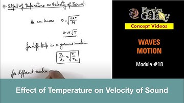Class 11 Physics | Waves Motion | #18 Effect of Temperature on Velocity of Sound | For JEE & NEET