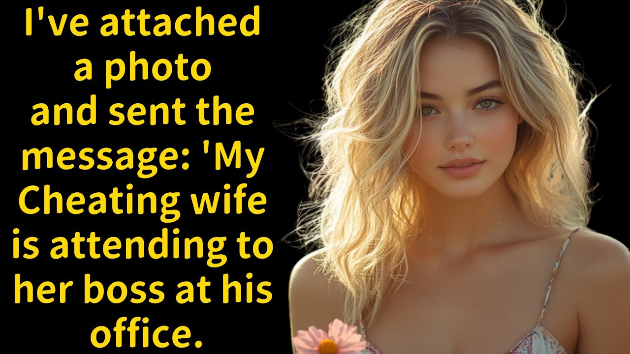 I’ve attached a photo and sent the message: 'My Cheating wife is attending to her boss at his office