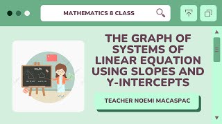 Grade 8│LESSON 26: The Graph of Systems of Linear Equations using Slopes and Y-intercepts