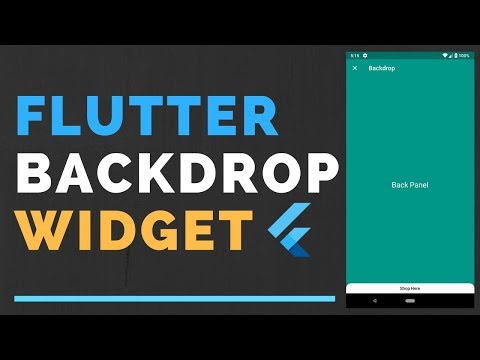 Flutter: Backdrop Widget Tutorial | Material Design 2.0
