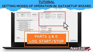 Data Setup Operating Modes - Parts 56 Log Start Stop
