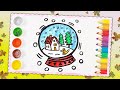 How to Draw a Beautiful Christmas Snow Globe || Step by Step, Very Easy