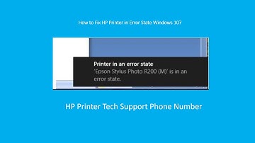 How to Fix HP Printer in Error State
