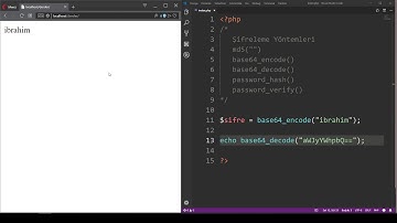 PHP İLE Şifreleme yöntemleri  - eğitim videoları