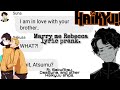 Haikyuu texts| Lyric prank (Marry me Rebecca)| SakuAtsu, OsaSuna, and other Haikyuu ships| Fluff? |