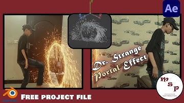 Create a Dr. Strange Portal Effect in Blender & Enter it with After Effects! [WITH CAPTION]