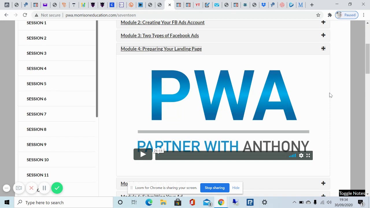 Partner With Anthony Review Session 17 Anthony Morrison Affiliate Marketing Training Course