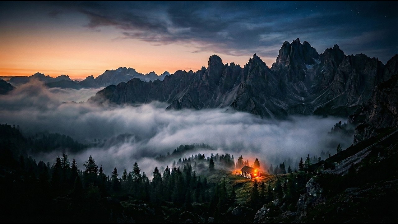 3 Hours of Vast Stillness — Lonely Cabin in the Mountains | Ambient Sleep Music