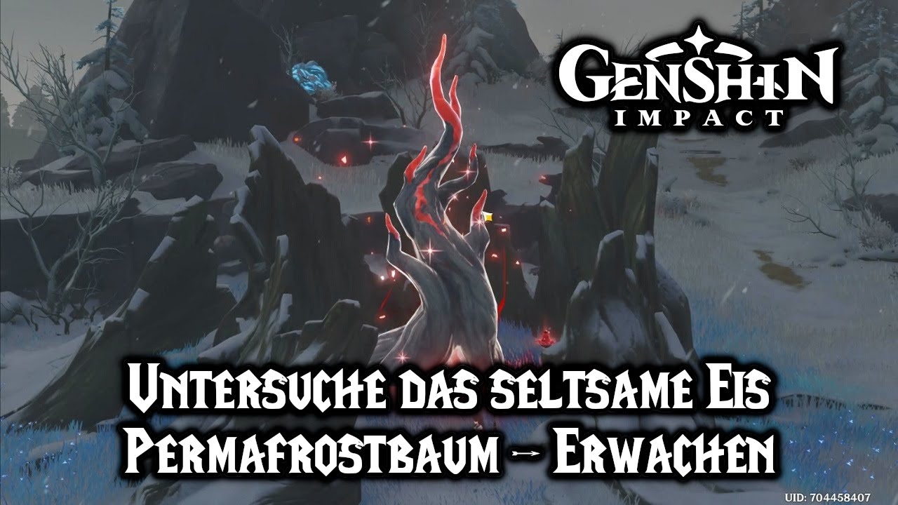 Genshin Impact Untersuche Das Seltsame Eis 🌲Genshin Impact - Untersuche das seltsame Eis + Permafrostbaum