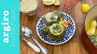 Stuffed zucchini with eggnog | Argiro Barbarigou