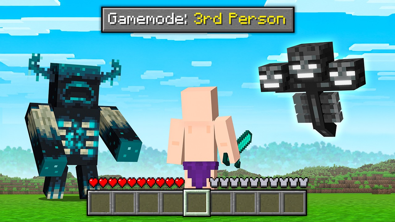 Can we BEAT Minecraft in 3rd PERSON?