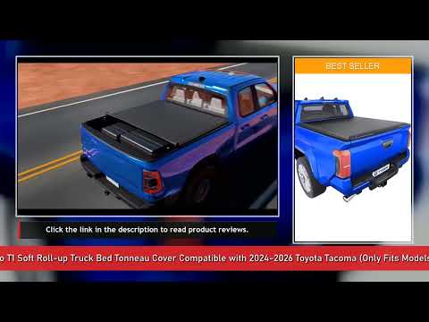 Tyger Auto T1 Soft Roll-up Truck Bed Tonneau Cover Compatible with 2024-2026 Toyota Tacoma (Only Fi
