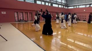 二刀中段から上段左小手、正二刀