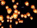 Sky lanterns gathering