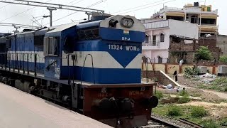 Banka Rajendranagar Intercity accelerating after departure & honking heavily hauled by SPJ Wdm3A screenshot 5