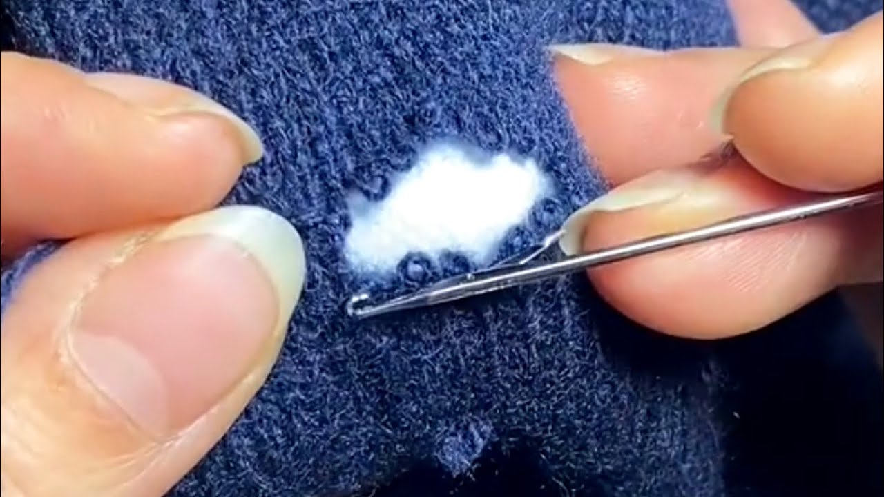 How to Easily Repair Holes in a Knitted Sweater at Home - YouTube