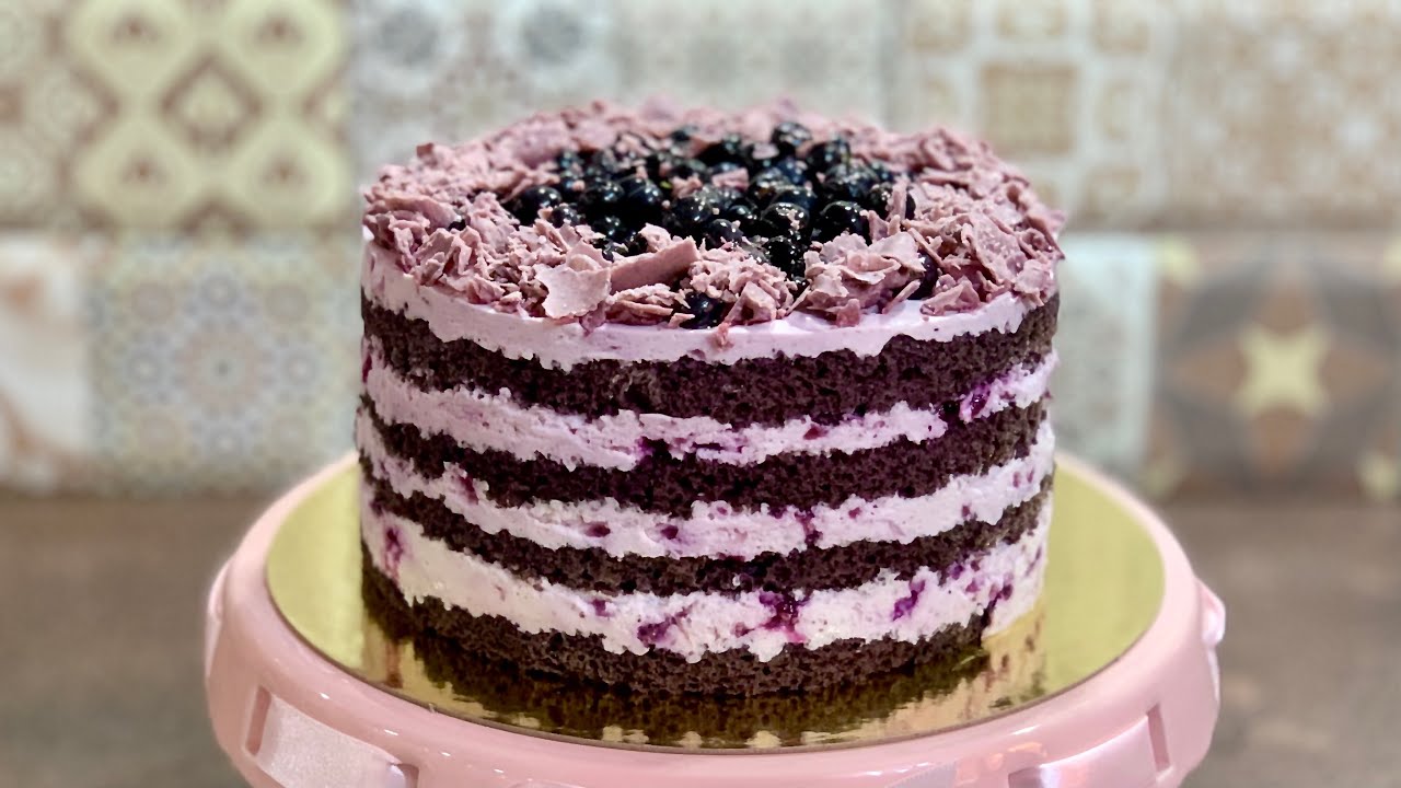 Торта Боровинка - нежна, вкусна и красива/ Торт Голубика - нежный, вкусный, красивый