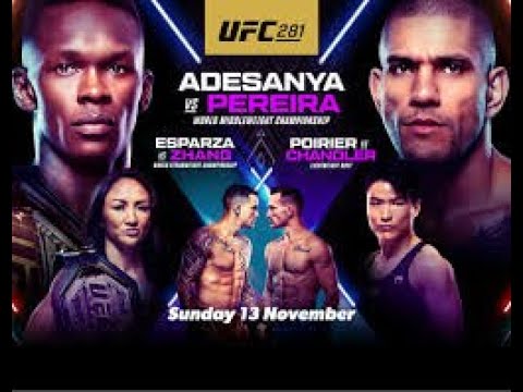 UFC 281 ISRAEL ADESANYA VS ALEX PEREIRA - YouTube