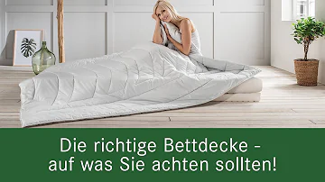 Welche Bettdecke ist die richtige für mich?