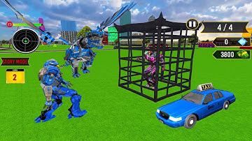 Flying Dinosaur Taxi Robot Car Transform Games % Khủng Long Bay Robot Biến Hình Taxi % android game