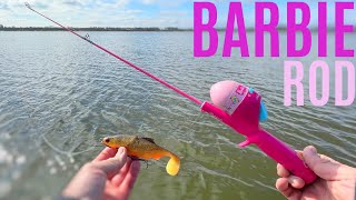 Barbie Rod Pike Fishing Challenge! (Surprising!) 
