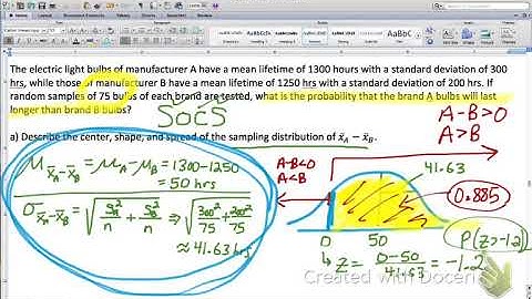 Mr. Eicher Presents AP Stats Ch 10 Quiz Review (Friday Feb 22)