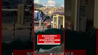 🫠 Sokak kedisiyle dans eden güvenlik görevlisinin mutluluğu...