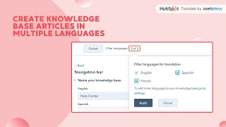 How to create knowledge base articles in multiple languages in HubSpot