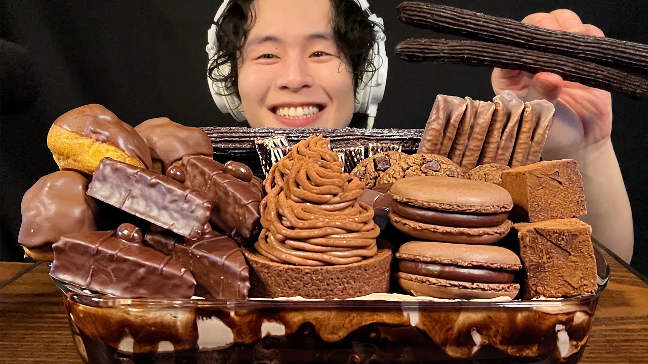 【ASMR】巨大チョコレートパフェ🍫【咀嚼音/mukbang/Eating Sounds】