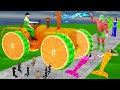 बिगफुट विशाल नारंगी ट्रेक्टर नागराज और जलपरी Giant Magical Orange Tractor hindi kahaniya