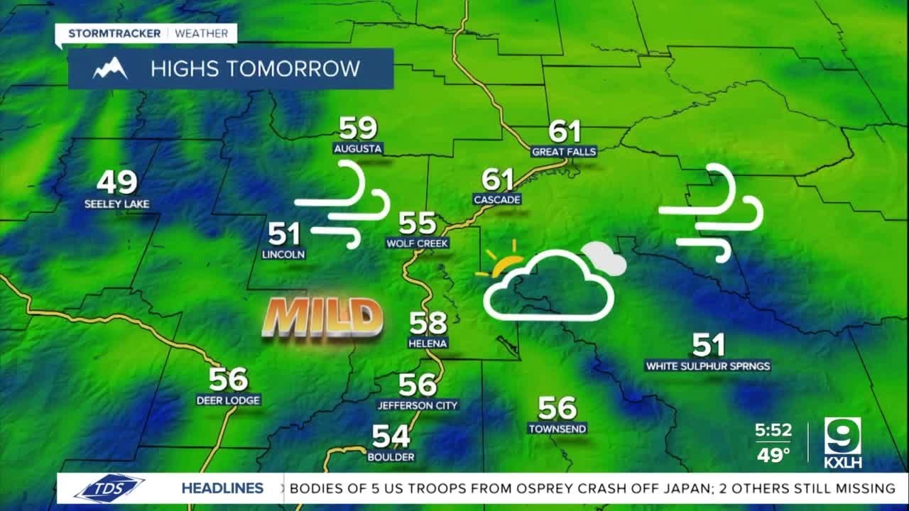 Mild for all and windy for many on Tuesday - YouTube