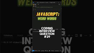 Q29 🌟 Crack the Code: Weird Words with JavaScript #JS #Coding